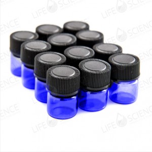 1 ml Cobalt Blue Glass Bottle with Reducer (12-pack) 