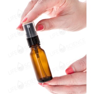 1 oz Amber Glass Bottles With Pump Sprayers (6-pack)