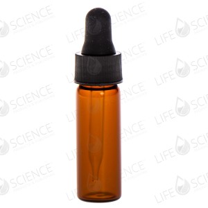 1 Dram Amber Glass Vial with Dropper (12-pack)