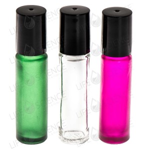 10 ML Multi-Colored Resin Ball Roll-on Bottles  (3-pack)