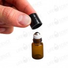 2 ml Amber Glass Bottle with Steel Roll-on (12-pack) 