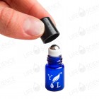 2 ml Cobalt Blue Bottle with Steel Roll-on (12-pack) Branded