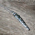 White Gold Twilight Conoidal Diffuser Necklace (18kt White Gold Vermeil)