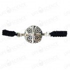 Cross-Honeycomb White Gold Diffuser Bracelet - Medium