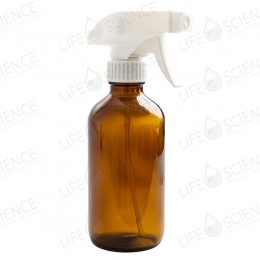 8 oz Amber Glass Bottle With Trigger Sprayer (Single)